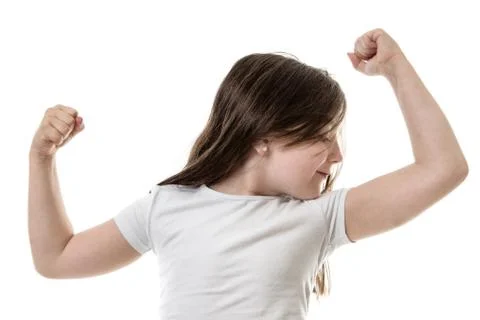 Flexing your muscles Foto stock