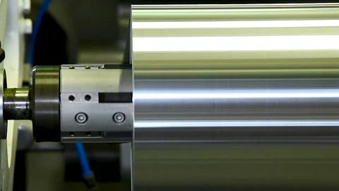 Flexo press for printing label Stock Footage 310052712