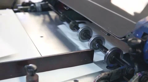Flexo press surface printing machine flexography Stock Footage 61914401