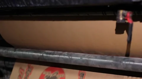  flexographic machine, print on paper packages, manufacturer of paper packaging Stock Footage 57483957