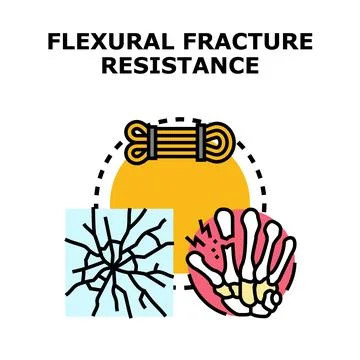 Flexural fracture resistance concept for material strength Stock Illustration