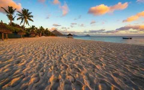 Flic and flac beach Stockfoto's