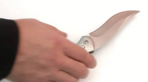 Flick-knife, household items, or weapons Stock Footage 21287713