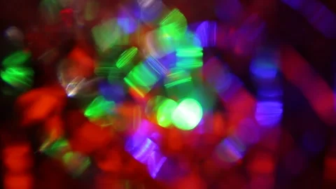Flicker of blurred points of light with the advantage of red Stock Footage 143848292