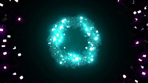 Flicker Cubes Looping Animation Stock Footage 73281289
