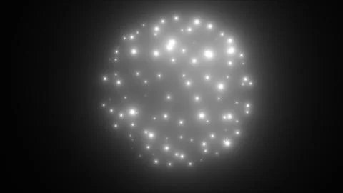 Flicker lights sphere in space - 3d modern backdrop for nightlife style Stock Illustration