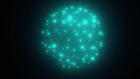 Flicker lights sphere in space - 3d modern backdrop for nightlife style Illustrazione stock
