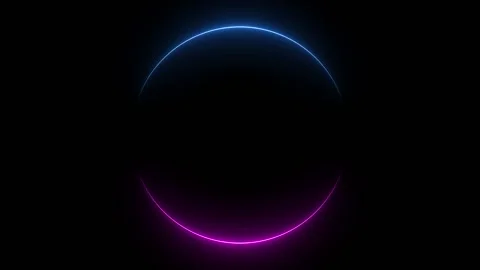 Flicker of neon circle pattern led screens and projection mapping Stock Footage 160552549