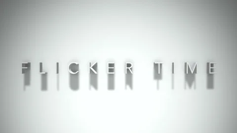 Flicker time 3D title animation white text on a white background Stock Footage 298375102