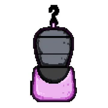 Flicker toiletry bag pixel art vector illustration Ilustración de archivo