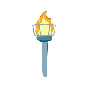 Flicker torch fire cartoon vector illustration Stock Illustration