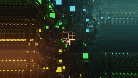 Flicker wall lights. Matrix beam headlights. Stock Footage 239541408