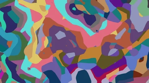 Flickering 2d movement of abstract flat color drawing Stock Footage 124394006