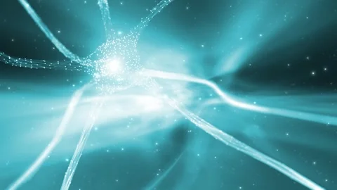 Flickering 3d brain nerve cell motion background Video stock 337238385