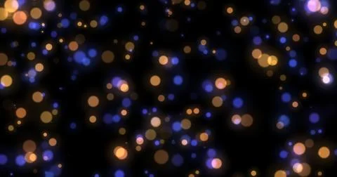 Flickering and moving in space are yellow and dark blue lights. 스톡 일러스트