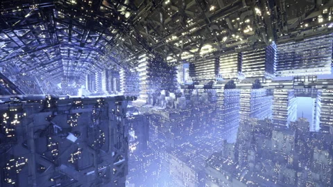 Flickering augmented reality explores luminous electronic configurations Stock Footage 339801666