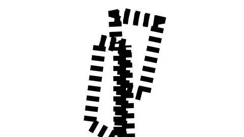 Flickering black strokes on white background. Graphic shapes pattern animation. Stock Footage 157030207