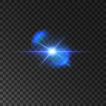 Flickering blue light flash of shining star Ilustración de archivo