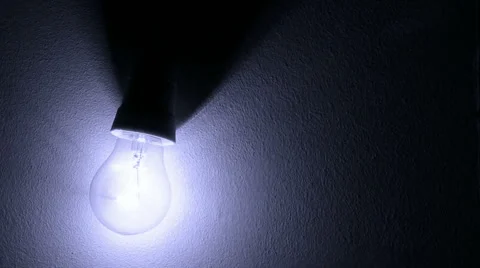 Flickering blue light - horror scene Video stock 1090518
