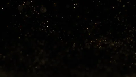 Flickering blurred gold dots bokeh on loop black background Stock Footage 337853958