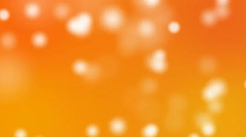 Flickering Bokeh Bubbles Particles random motion abstract background on orange Stock Footage 63820982