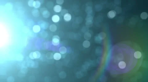 Flickering Bokeh Teal Loop Stock Footage 22662848