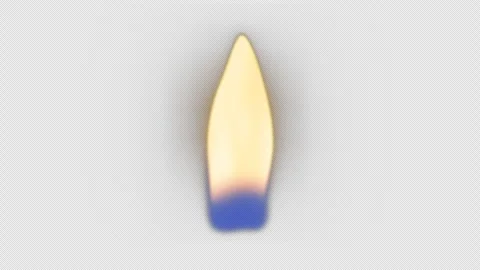 Flickering Candle Flame Animation Isolated Transparent Fire Effect Stock Footage 315869802