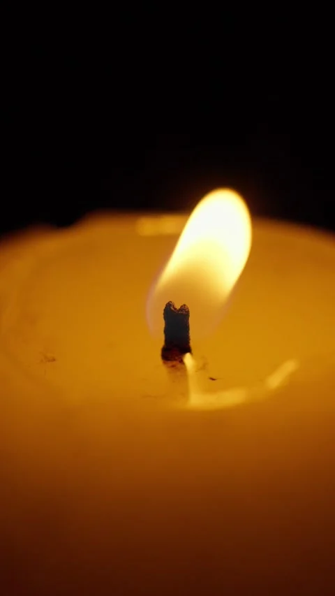 Flickering candle flame macro close-up Stock Footage 344790292