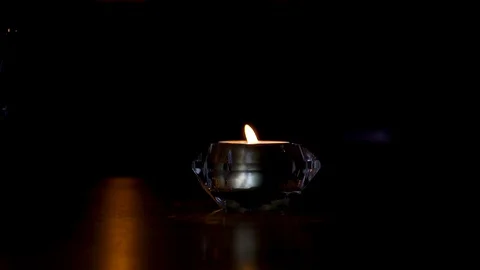 Flickering candle Stock Footage 122848125