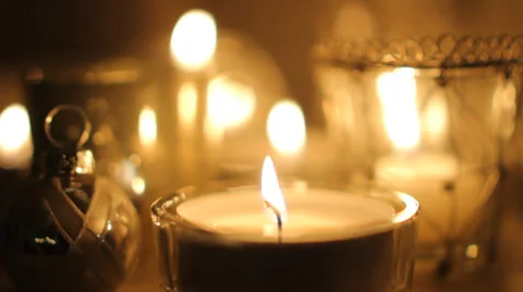 Flickering Candles 2 Video stock 33446240