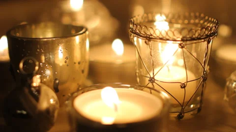 Flickering Candles 4 Video stock 33446188