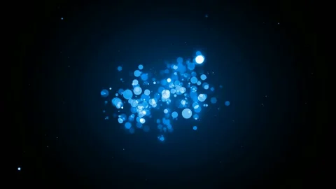 Flickering circles in the center of the screen on a blue background, mockup Stock-Footage 168431124