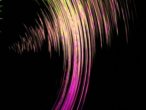 Flickering Circular Colored Motion Lines Abstract Background Stock Footage 75007116