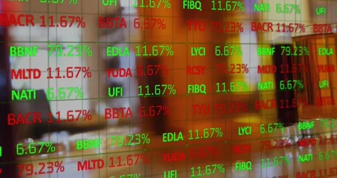 Flickering code refreshing data, focusing on sliding amber glass trio on bar Stock Footage 318476690