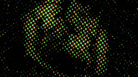 Flickering Color Dots on Black Background Stock Footage 64600717