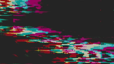 Flickering Colored Digital Pixels Glitch Damage Abstract Background Stock Footage 148125851