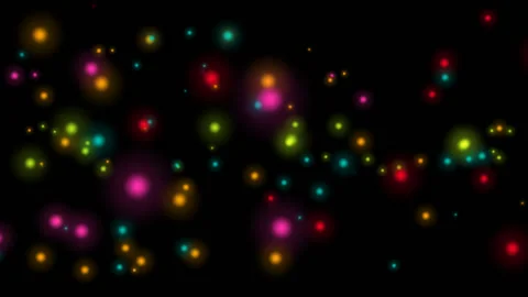 Flickering Colored Shiny Circle Particles on Alpha Channel Stock Footage 88643634