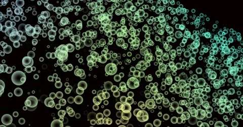 Flickering colorful bokeh Particles, random motion abstract isolated on black Stock Footage 63617623