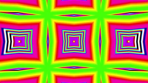 Flickering Colorful Distorted Geometric Light VJ Loop Stock Footage 240323407