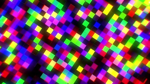 Flickering Colorful Mosaic Pattern Background 動画素材 339631283
