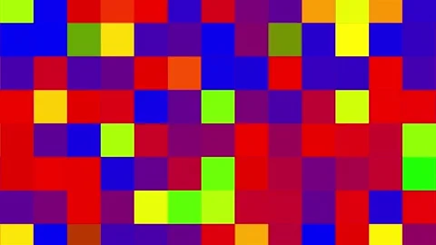 Flickering Colorful Mosaic Pattern Texture Loop Stock Footage 240320450