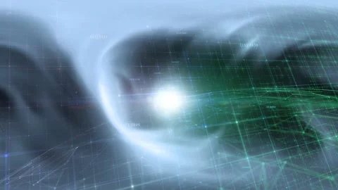 Flickering colourful computer network net animation Stock Footage 229005448