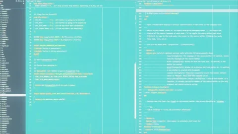 Flickering computer screen, programming code monitor, hacker vibecode concept Stock Footage 310602740