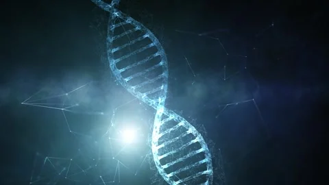 Flickering digital abstract dna chain animation 库存影片 334080582