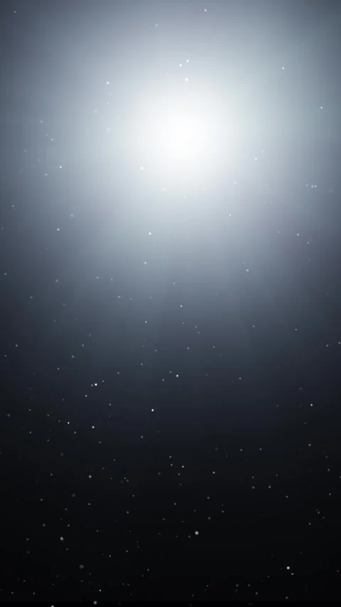 Flickering dots flying upwards on shining dark blue loop background Stock Footage 341830802