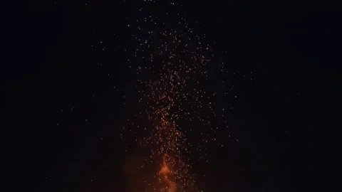 Flickering Embers Stock Footage 152745174