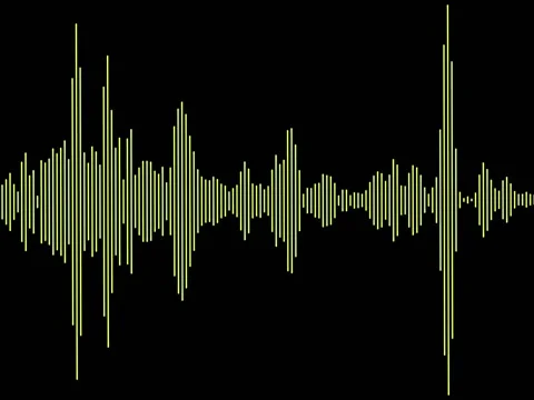 Flickering Equalizer Audio Spectrum Green Dynamic Waves Background Stock Footage 75053740