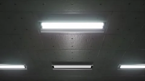 Flickering Fluorescent Lamps Background Loop Stock Footage 265246825