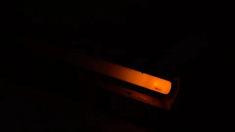 Flickering of fluorescent light in the dark Stock Footage