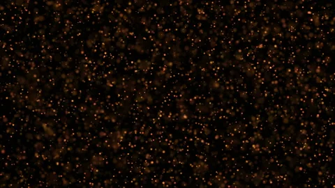 Flickering flying lights background. Gold and black glitter texture. Vintage Stock Footage 109546526